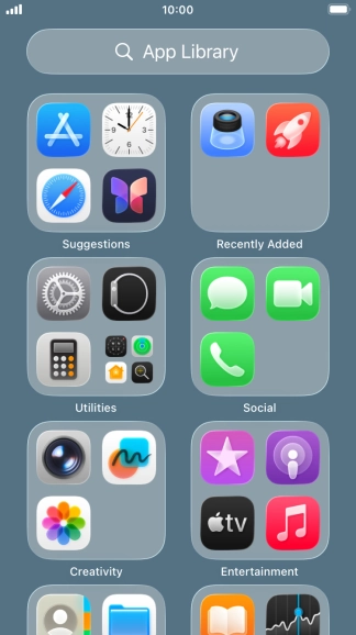 Press the required app. Press the required app.