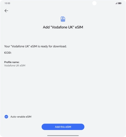 Press Add this eSIM. Press Add this eSIM.