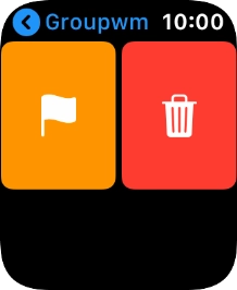 Press the delete icon. Press the delete icon.