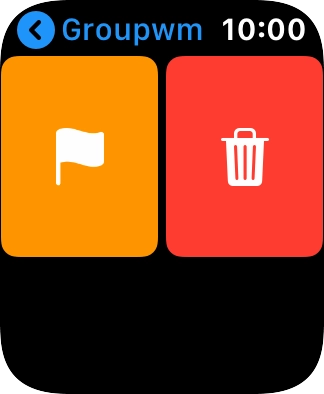 Press the delete icon. Press the delete icon.