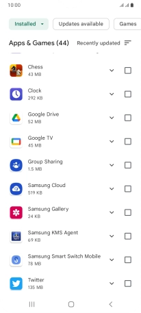 Press the required app. Press the required app.