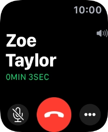 Press the end call icon.