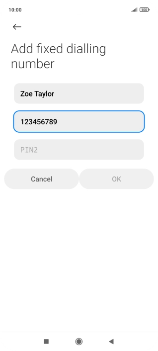 Press PIN2.