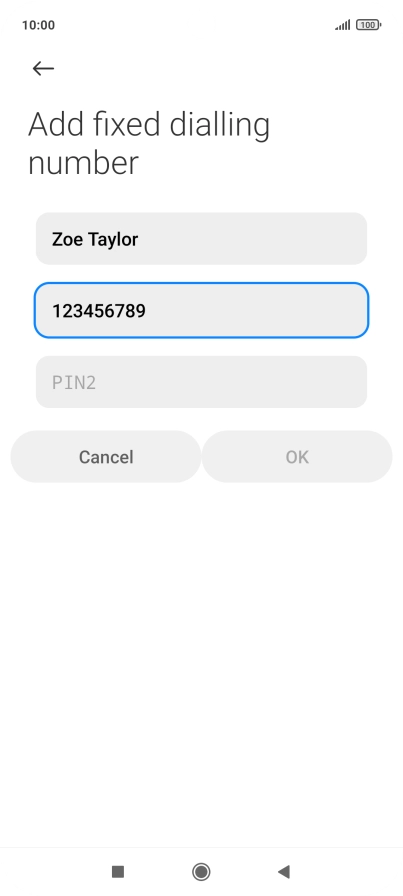 Press PIN2.