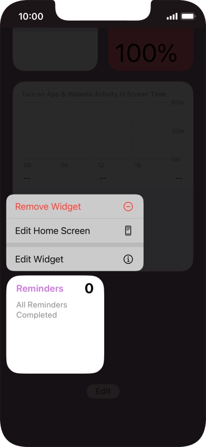 Press Remove Widget. Press Remove Widget.