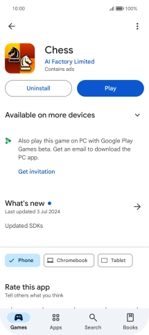 Press Uninstall.