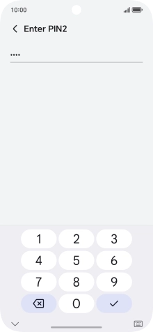 Press the confirm icon. Press the confirm icon.