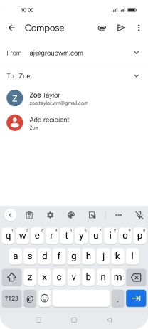 Press the required contact. Press the required contact.