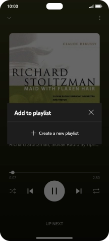 Press Create a new playlist. Press Create a new playlist.