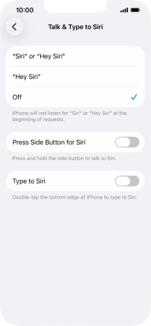 Press the indicator next to 