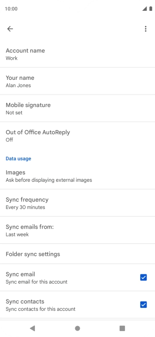 Press Account name.