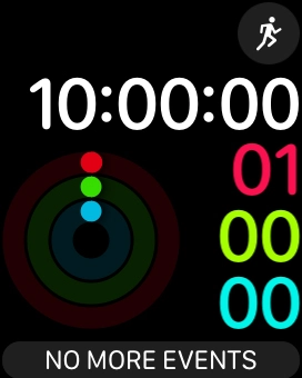 Slide your finger right starting from the left side of the screen to go back to the original watch face. Slide your finger right starting from the left side of the screen to go back to the original watch face.