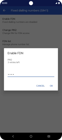 Key in your PIN2 and press OK. The default PIN2 is 1111. Key in your PIN2 and press OK. The default PIN2 is 1111.