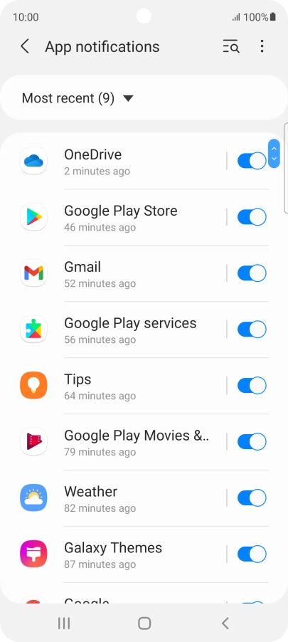 Press the drop down list. Press the drop down list.