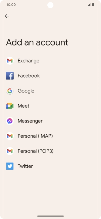 Press Google.