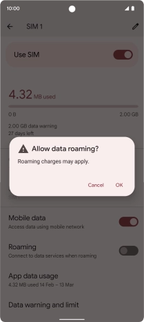 If you turn on the function, press OK.
