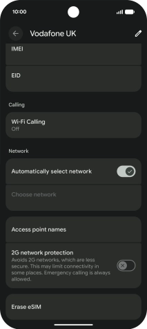 Press Erase eSIM.
