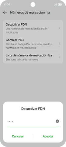 Introduce el código PIN2 y pulsa Aceptar. Introduce el código PIN2 y pulsa Aceptar.
