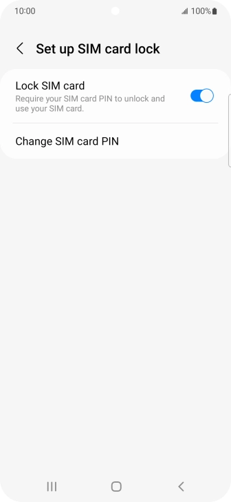 Press Change SIM card PIN. Press Change SIM card PIN.