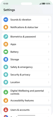 Press Biometrics & password.