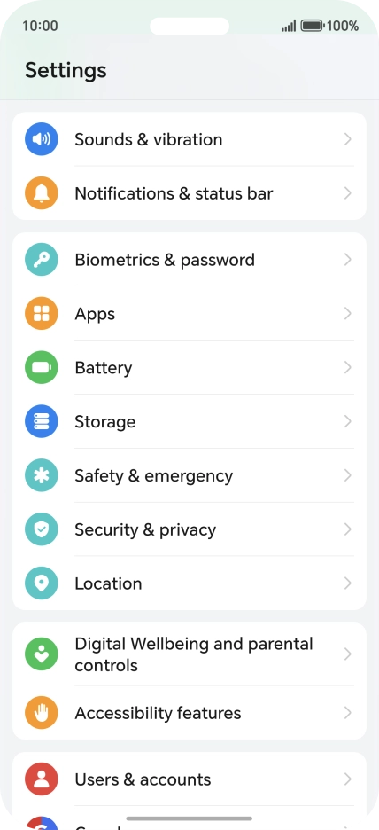 Press Biometrics & password.