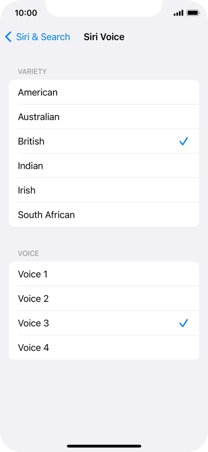 Press the required accent.