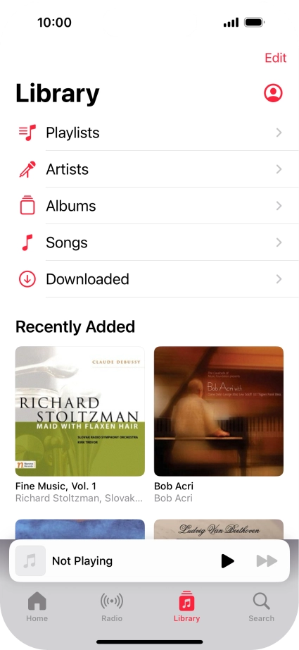 Press Playlists.