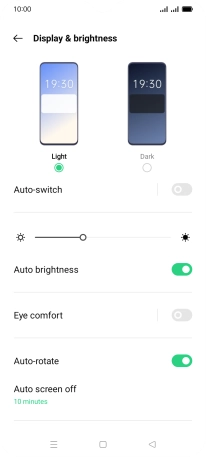 Press the indicator next to 