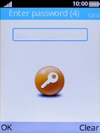 Key in your barring password and press the Left selection key. The default barring password is 1919.
