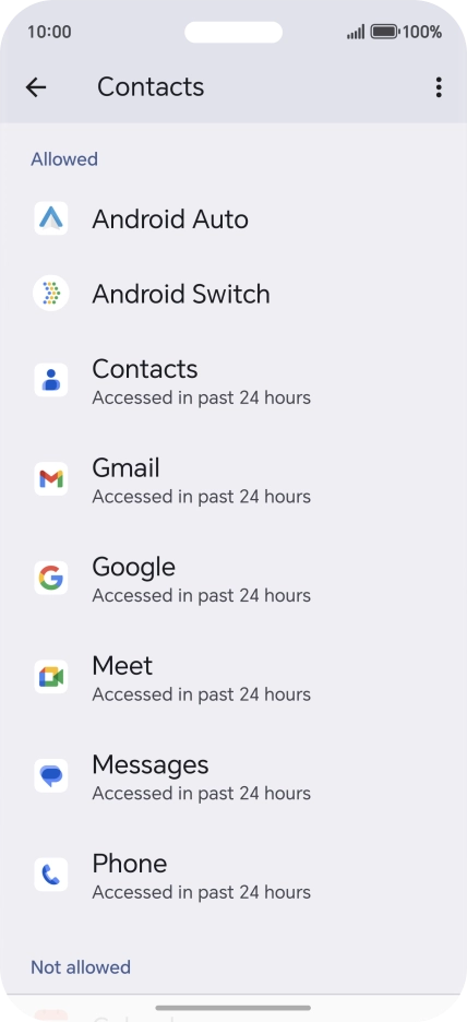 Press the required app. Press the required app.