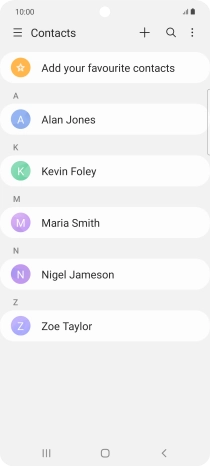 Press the new contact icon. Press the new contact icon.