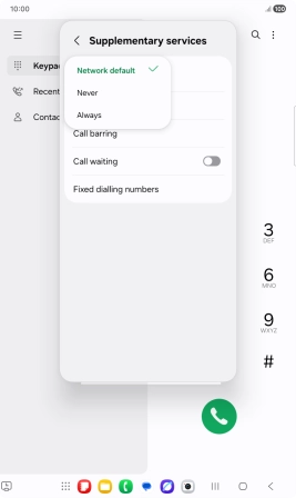 Press Always to turn on caller identification. Press Always to turn on caller identification.