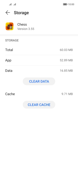 Press CLEAR CACHE.