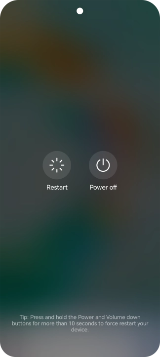 Press Power off. Press Power off.