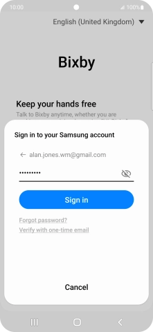 Press Sign in.