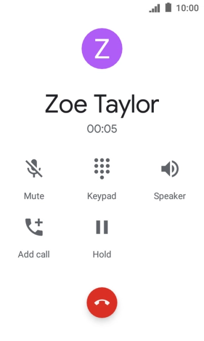 Press the end call icon. Press the end call icon.