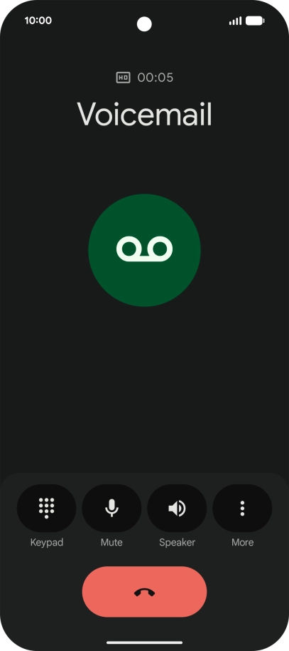 Press the end call icon. Press the end call icon.