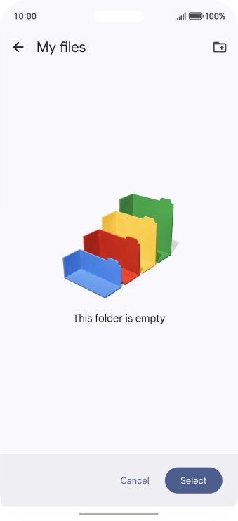 To create a new folder, press the new folder icon and follow the instructions on the screen to create a new folder. To create a new folder, press the new folder icon and follow the instructions on the screen to create a new folder.
