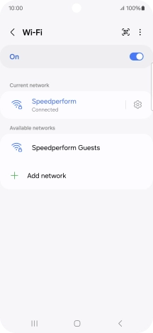 Press the settings icon next to the Wi-Fi network you're connected to. Press the settings icon next to the Wi-Fi network you're connected to.