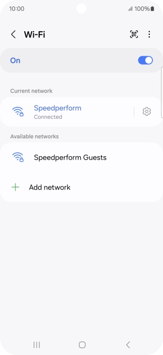 Press the settings icon next to the Wi-Fi network you're connected to. Press the settings icon next to the Wi-Fi network you're connected to.