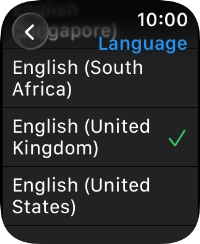 Press the required language. Press the required language.