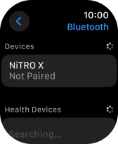 Press the required Bluetooth device. Press the required Bluetooth device.