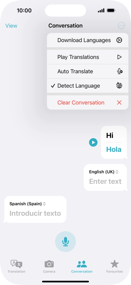 Press Clear Conversation. Press Clear Conversation.