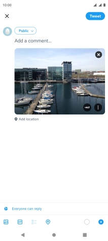 Press the text input field.