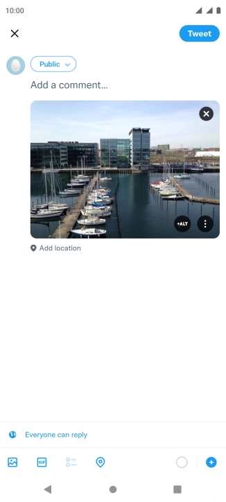 Press the text input field.