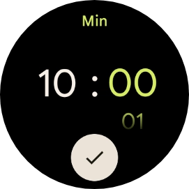 Slide your finger up or down on the screen to set the required time. Slide your finger up or down on the screen to set the required time.