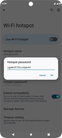 Key in the required password and press OK.
