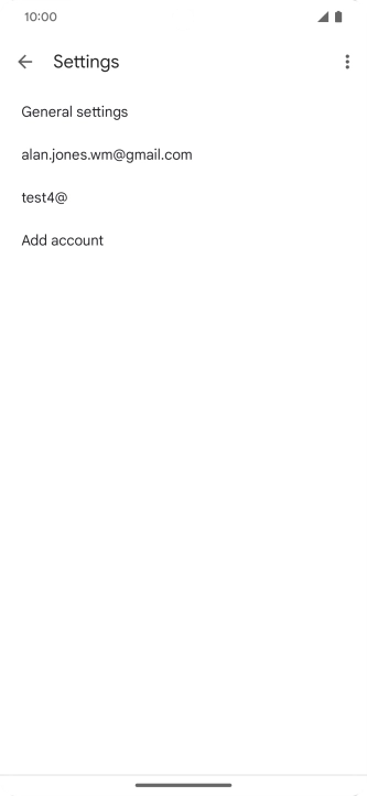 Press the required email account. Press the required email account.