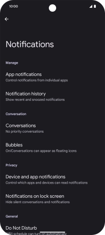 Press App notifications. Press App notifications.