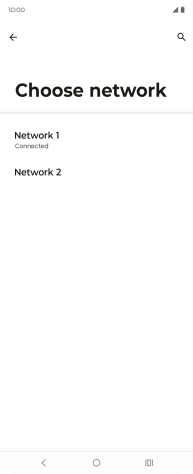 Press the required network. Press the required network.